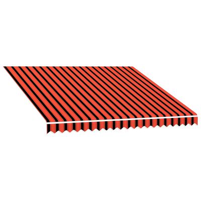 vidaXL Awning Top Sunshade Canvas Orange & Brown 118.1"x98.4"