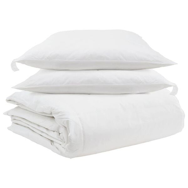 vidaXL Duvet Set with Pillow 3 pcs White Down Feather