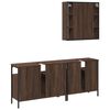 vidaXL Bathroom Cabinet Set Brown Oak