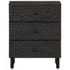vidaXL Bedside Cabinet Black Solid Mango Wood, Engineered Wood, Iron