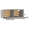 vidaXL Floating Cabinet Concrete grey Engineered wood 39.4 inches wide