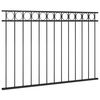 vidaXL Fence Panel Steel 5.6 ft x 3.3 ft Black