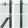 vidaXL Fence with Posts Green 39.4" x 984.3" PVC-coated steel