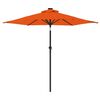 vidaXL Garden Parasol Terracotta Polyester Large Collapsible