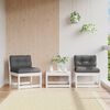 vidaXL Garden Sofa Set of 2 White and Anthracite