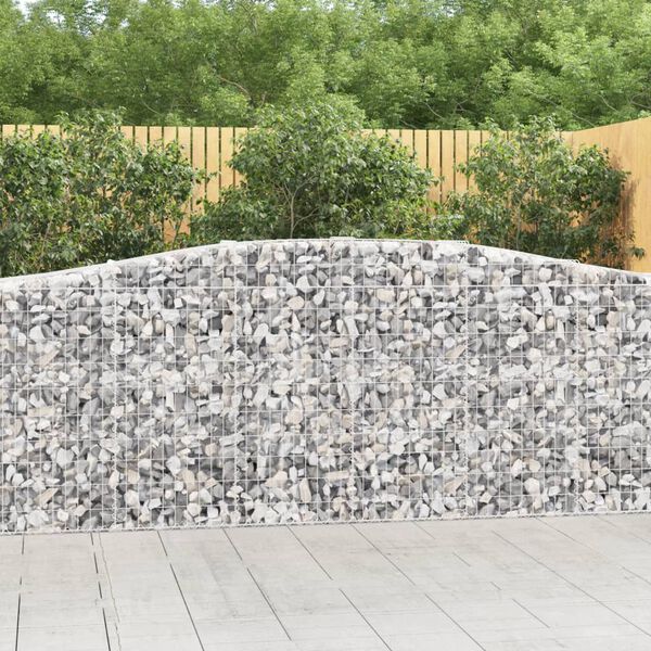 vidaXL Gabion Basket Set of 9 Silver Galvanized Iron