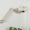Kerbl Cat Tree Beige Wood and plush 9-part system Wall mounting