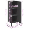 vidaXL Highboard Black Steel Tall Highboard Rectangular Industrial