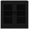vidaXL Office Cabinet Black Steel Medium Height-Adjustable Shelves