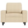 vidaXL Sofa Chair Cream Polyester, Metal, Textilene Single Durable
