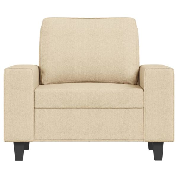vidaXL Sofa Chair Cream Polyester, Metal, Textilene Single Durable