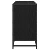 vidaXL Bathroom Cabinet with Door Black Oak 35.43 x 12.99 x 23.62 in