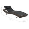 vidaXL Sunlounger Brown and Black