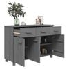 vidaXL Sideboard Dark Grey Solid Pine Wood, MDF Medium Buffet Sideboard