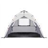 vidaXL Beach Tent 3-Person Gray Quick Release Waterproof
