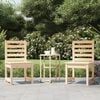vidaXL Garden Chair Set of 2 Natural wood Solid Pine Wood Medium