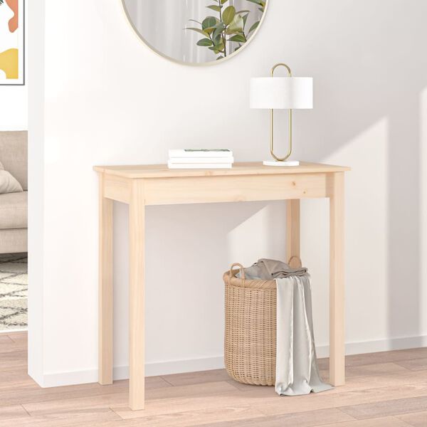 vidaXL Console Table Pine Wood Solid pine wood Medium Console Table