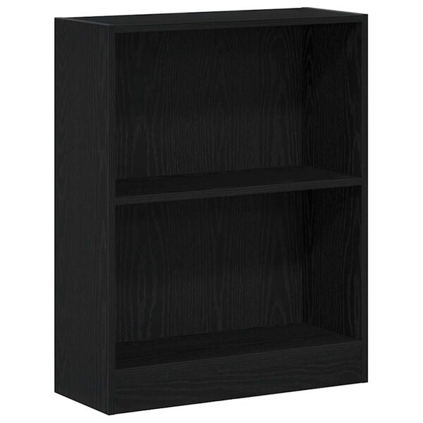 vidaXL Book Cabinet Black Oak 23.62 x 9.45 x 29.92 in Engineered Wood