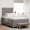 vidaXL Box Spring Bed with Mattress Taupe 47.2" x 74.8" fabric