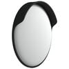 vidaXL Outdoor Convex Traffic Mirror Black Ø23.6 " Polycarbonate