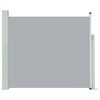 vidaXL Side Awning Grey Polyester with PU coating, powder-coated iron