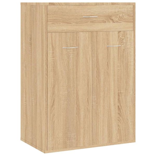 vidaXL Shoe Cabinet Sonoma Oak 23.6x13.8x33.1" Engineered Wood
