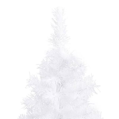 vidaXL Corner Artificial Christmas Tree White 82.7" PVC