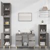 vidaXL Bathroom Furniture Set Grey Sonoma Engineered wood Medium