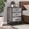 vidaXL Bedside Cabinet Grey Sonoma Engineered wood, metal