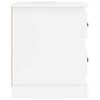vidaXL Bedside Cabinet High gloss white Engineered wood Single