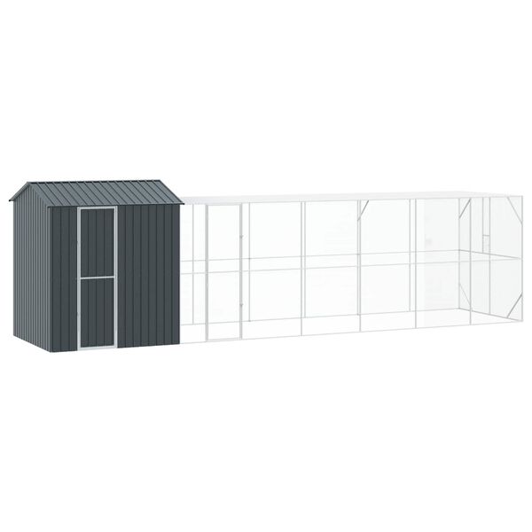 vidaXL Bird Cage Anthracite 324.41 x 81.89 x 97.24 in Galvanised Steel