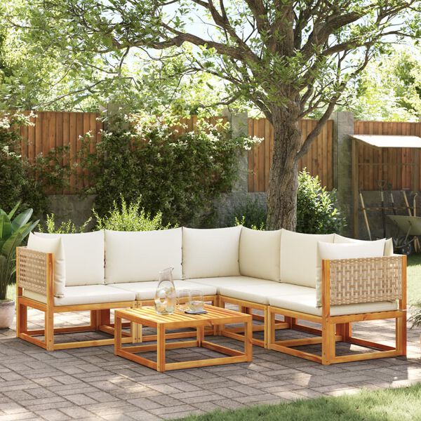 vidaXL Garden Sofa Set Beige