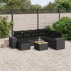 vidaXL Garden Sofa Set Black