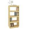 vidaXL Book Cabinet Natural Pine Solid pinewood Medium Book Cabinet