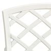 vidaXL Bistro Set White Cast Aluminum Medium Decorative Inlays