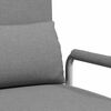 vidaXL Sofa Light grey Polyester, Steel Compact Convertible