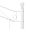 vidaXL Bed Frame White Powder-coated metal Twin Durable Bed Frame