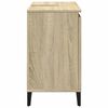 vidaXL Bathroom Cabinet Sonoma oak Engineered wood, metal Medium