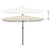 vidaXL Garden Parasol Sand Fabric (100% polyester), Steel 82.7 x 55.1 in