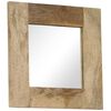 vidaXL Mirror Natural Wood Solid mango wood frame, Glass 19.7x19.7 in
