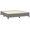 vidaXL Bed Frame Dark Grey 100% Polyester Fabric, Plywood, Engineered Wood