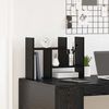 vidaXL Desk Organiser Black Oak 13.58 x 6.10 x 13.98 in
