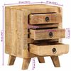 vidaXL Bedside Cabinet Rough Mango Solid Rough Mango Wood Medium