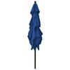 vidaXL Parasol Azure Blue Polyester 8.2ft x 8.2ft x 8.5ft Foldable