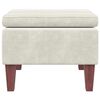 vidaXL Stool Cream Velvet (100% polyester), rubber wood