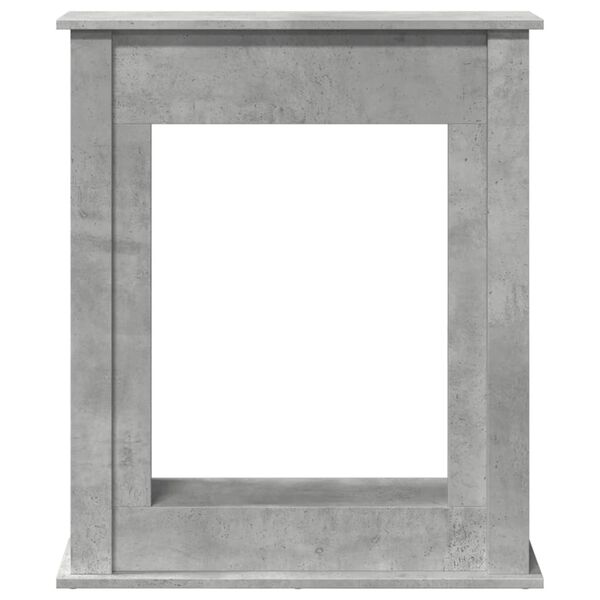 vidaXL Fireplace Surround Concrete Grey 29.5x7.9x34.4" Engineered Wood