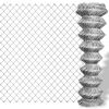 vidaXL Chain Link Fence Galvanized Steel 82'x2.6' Silver