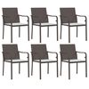 vidaXL Garden Dining Set Brown Poly Rattan Large Seats Many