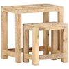 vidaXL Side Table Natural Mango Wood Solid Mango Wood Small