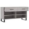 vidaXL Shoe Bench Gray sonoma Engineered wood 40.2 in Shoe Bench